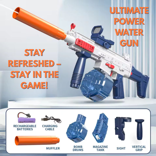 Scar Electric Water Gun – Rechargeable, Long-Range Toy for Kids Ages 4+