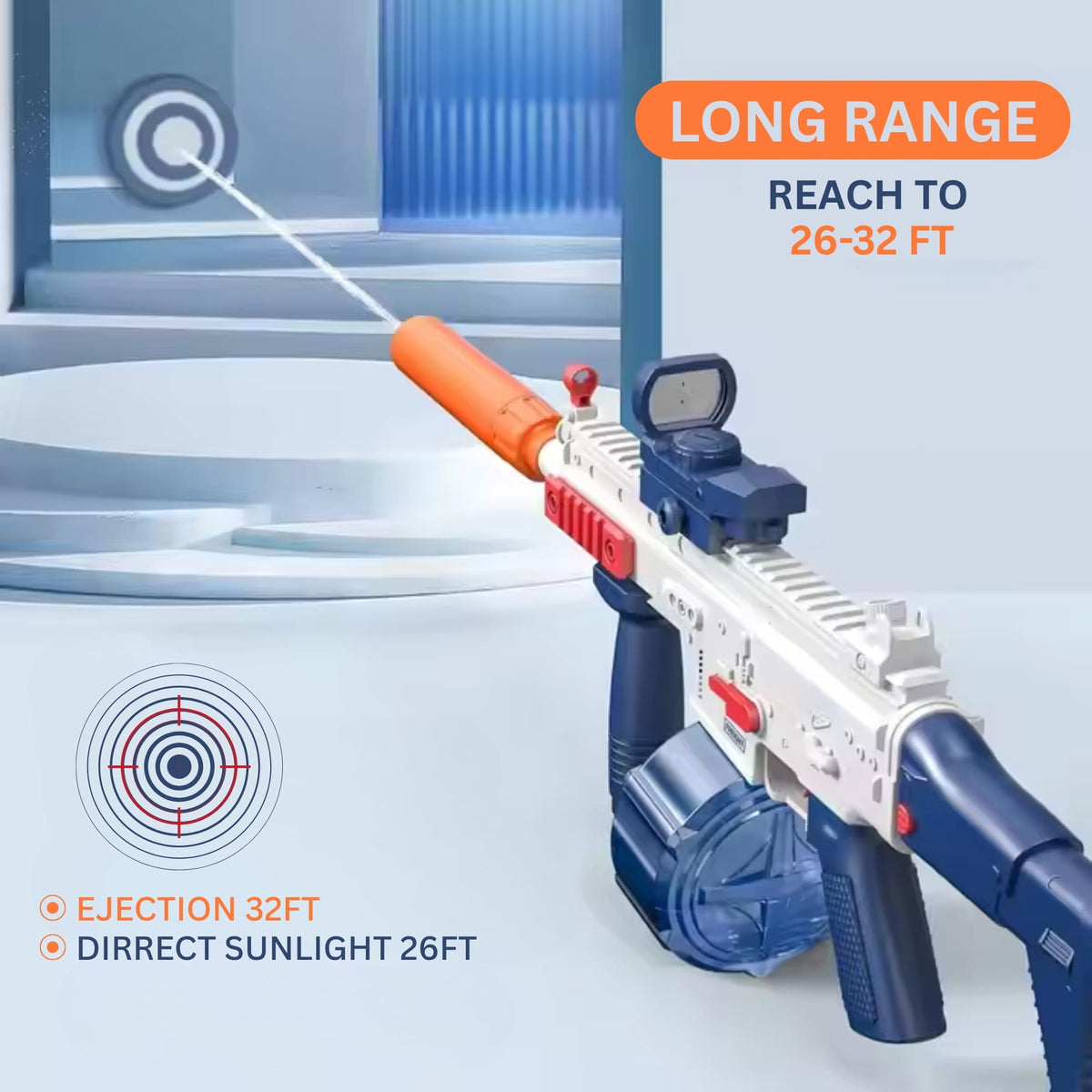 Scar Electric Water Gun – Rechargeable, Long-Range Toy for Kids Ages 4+